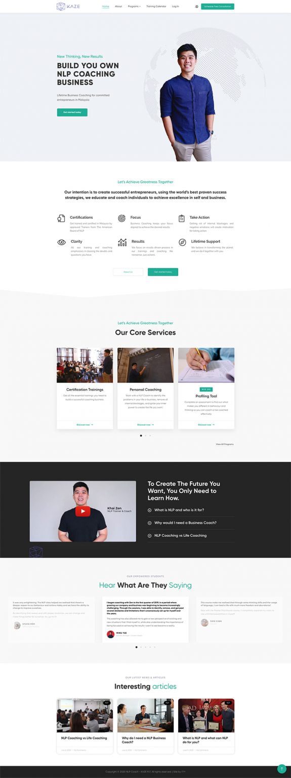 Kaze NLP Coaching | Web Design Malaysia - Infinity Plans